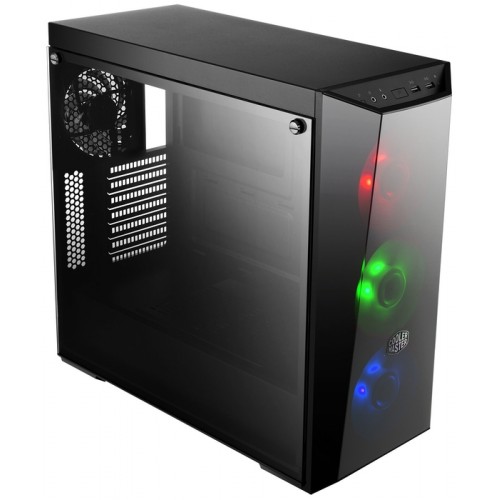 Корпус Cooler Master MasterBox Lite 5 RGB черный без БП ATX 2x140mm 2xUSB3.0 audio bott PSU