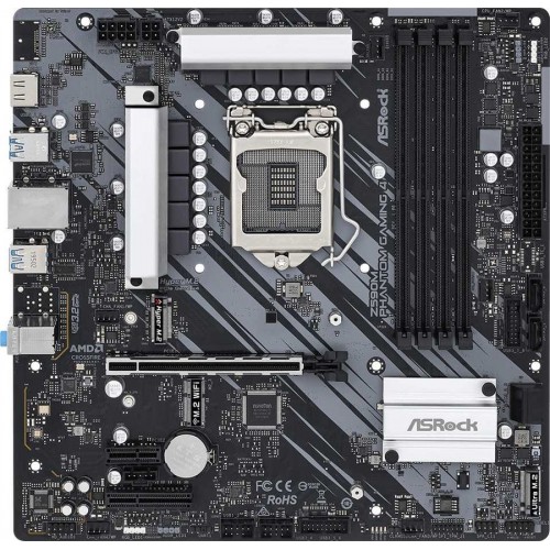 Материнская плата Asrock Z590M PHANTOM GAMING 4 Soc-1200 Intel Z590 4xDDR4 mATX AC`97 8ch(7.1) GbLAN RAID+HDMI