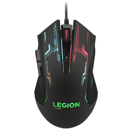 Мышь Lenovo Legion M200 RGB черный оптическая (2400dpi) USB для ноутбука (5but)