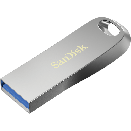 Флеш Диск Sandisk 64Gb Ultra Luxe SDCZ74-064G-G46 USB 3.0 серебристый/черный