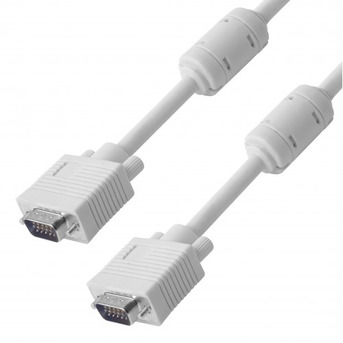 Кабель Greenconnect SVGA серый 1.8м dual link 15M/15M ферритовые кольца 15M/15M Premium, 28/28 AWG, двойной экран OEM-VM2VM-1.8