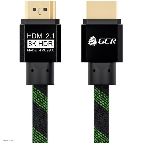 Кабель Greenconnect HDMI 2.1, 8K 60Hz, 4K 144Hz, 1.0m , динамический HDR 4:4:4, Ultra HD, 48.0 Гбит/с, тройное экранирование, ферритовые фильтры, GCR-51833 GCR-51833