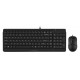 Клавиатура + мышь A4Tech Fstyler F1512 клав:черный мышь:черный USB