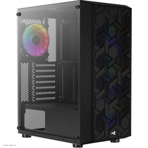 Корпус Aerocool Hive-G-BK-v2 (ATX, Glass Window, FRGB Fan x4, USB3.0 x2, USB2.0 x1)