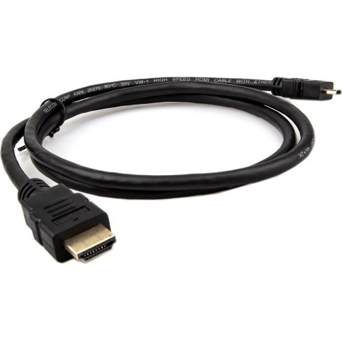 Кабель Telecom HDMI-19M - MicroHDMI-19M ver 2.0+3D/Ethernet,1m <TCG206-1M> TCG206-1M