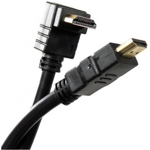 Кабель VCOM HDMI<=>HDMI-угловой коннектор 90град 1.8м, 2.0V <CG523-1.8M> CG523-1.8M