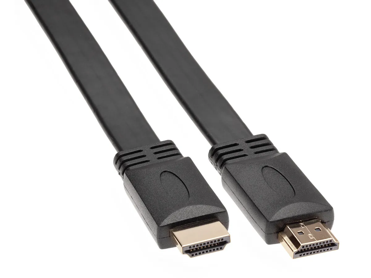 Кабель VCOM HDMI 19M/M ,плоский,ver. 2.0, 4K@60 Hz 1m <CG522F-1M> CG522F-1M