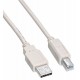 Кабель USB 2.0 Am-Bm BURO 1.8м, ферритовые кольца, (USB2.0-AM/BM-1.8M-MG) Grey