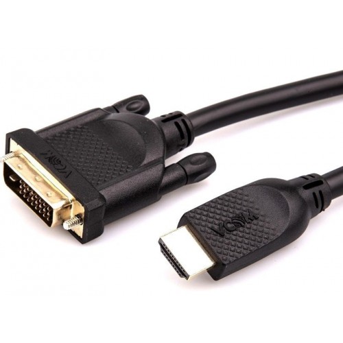 Кабель VCOM HDMI AM/DVI(24+1)M, 1.8м, CU, 1080P@60Hz, 2F, <CG484G-1.8M> CG484GD-1.8M