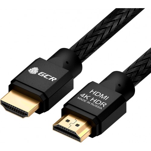 Кабель Greenconnect 1.5m HDMI версия 2.0, HDR 4:2:2, Ultra HD, 4K 60 fps 60Hz/5K*30Hz, 3D, AUDIO, 18.0 Гбит/с, 28/28 AWG, OD7.3mm, тройной экран, нейлон, AL корпус черный, GCR-52044 GCR-52044