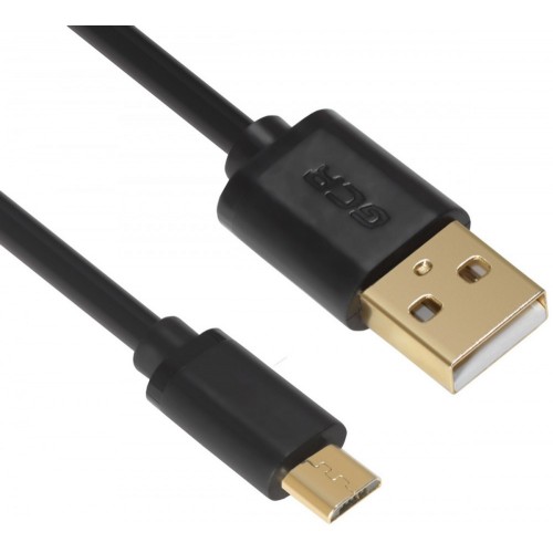 Кабель Greenconnect micro USB 2.0  0.3m черный, позолоченные контакты, 28/28 AWG, AM / microB 5pin, GCR-UA8MCB6-BB2SG-0.3m, экран, армированный, морозостойкий GCR-UA8MCB6-BB2SG-0.3m