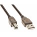 Кабель Telecom USB2.0 AM/BM 5m прозрачная изоляция (VUS6900T-5M) VUS6900T-5M