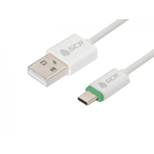 Кабель Greenconnect 1.0m USB 2.0 для Samsung USB 2.0, AM/CM, ABS, белый, зеленый ПВХ, 28/22 AWG, поддержка функции быстрой зарядки GCR-50996