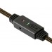 Кабель активный Greenconnect USB 2.0 10.0m Premium AM / AM, 24/22 AWG экран, армированный, морозостойкий, с усилителем и разъёмом для доп.питания, черно-прозрачный, GCR-UM6M-BD2S-10.0m GCR-UM6M-BD2S-10.0m