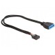 Кабель переходник USB 2.0 - USB 3.0 Cablexpert 9pin/19pin, 0.3м, (CC-U3U2-01)