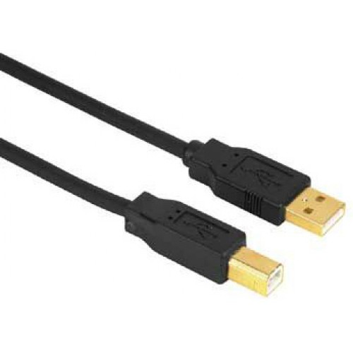 Кабель USB 2.0 Am-Bm 1.8м HAMA позолоченные штекеры (H-29766/00029766) Black