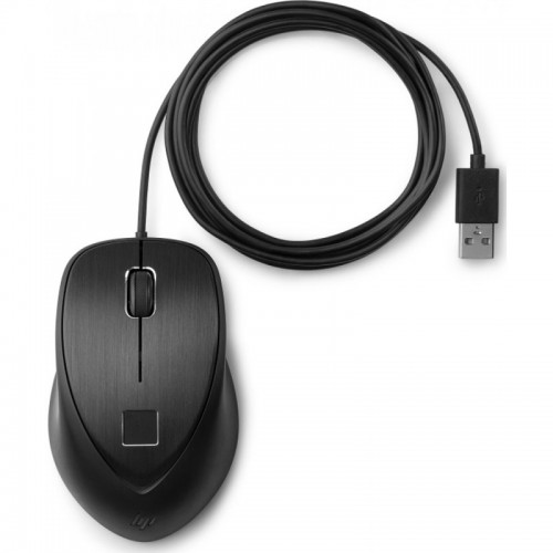 Мышь HP Wired USB Fingerprint Mouse (black)