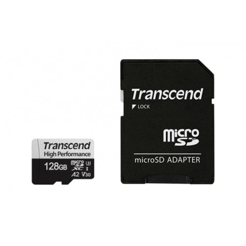 Карта памяти Transcend 128GB UHS-I U3 A2 microSD microSD w/ adapter