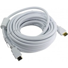 Кабель Aopen HDMI 19M/M ver 2.0, 10М, 2 фильтра, белый  ACG711DW-10M