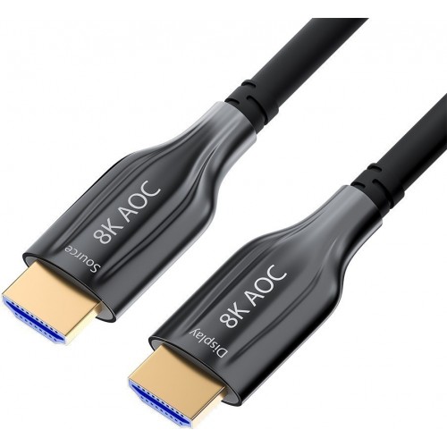 Кабель GCR 100m оптический HDMI 2.1 8K 60Hz, для подключения SmartTV, AppleTV, XBOX Series X, PS5, GCR-52443 