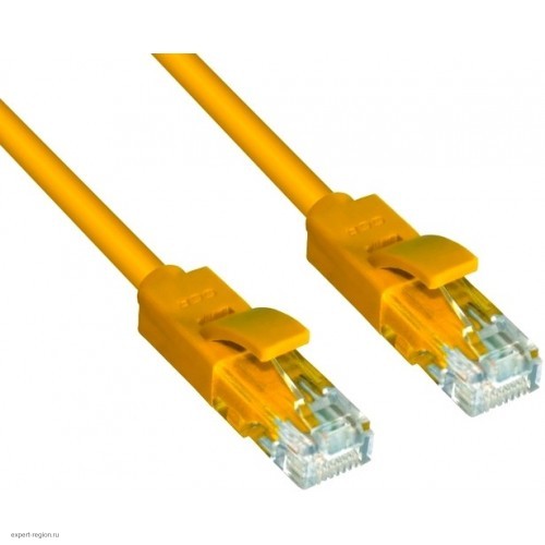 Патч-корд Greenconnect прямой 3.0m UTP кат.6, желтый, 24 AWG, литой, GCR-LNC602-3.0m, ethernet high speed, RJ45, T568B GCR-LNC602-3.0m