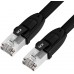 Патч-корд GCR PROF кат.8 ethernet  20.0m F/FTP,  RJ45, CU, 26 AWG, литой, прямой, черный, экранированные коннекторы, GCR-52353 GCR-52353