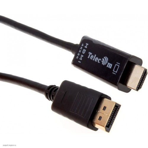 Кабель-переходник Telecom DisplayPort M-> HDMI M 4K@30Hz 1.8m TA811-1.8M