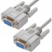 Кабель Greenconnect COM RS-232 порта соединительный 5 m GCR- DB9CF2F-5 m, 9F / 9F Premium, серый, пластиковый пакет GCR-DB9CF2F-5m