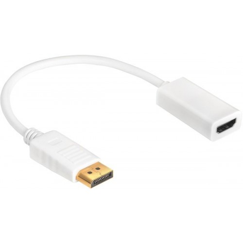 Переходник Greenconnect 0.10m Active DisplayPort/HDMI v1.2/v1.4 20M/19F белый GCR-ADP2MHDW GCR-ADP2MHDW