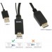 Кабель-переходник VCOM HDMI(M) +USB---> DP(M)  4K*30Hz 1.8M, CG599C-1.8M