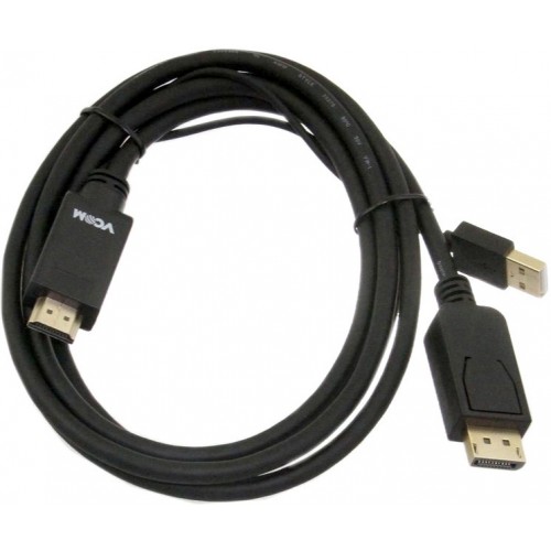 Кабель-переходник VCOM HDMI(M) +USB---> DP(M)  4K*30Hz 1.8M, CG599C-1.8M