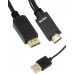 Кабель-переходник VCOM HDMI(M) +USB---> DP(M)  4K*30Hz 1.8M, CG599C-1.8M