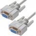 Кабель Greenconnect 15.m 0-модемный COM линковочный, DB9/DB9  9F/9F, серый, 30 AWG, GCR-DB901-15m