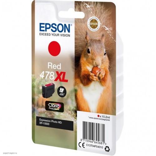 Картридж Epson C13T04F54020 повышенной емкости XL для XP-15000 (830 стр.) красный