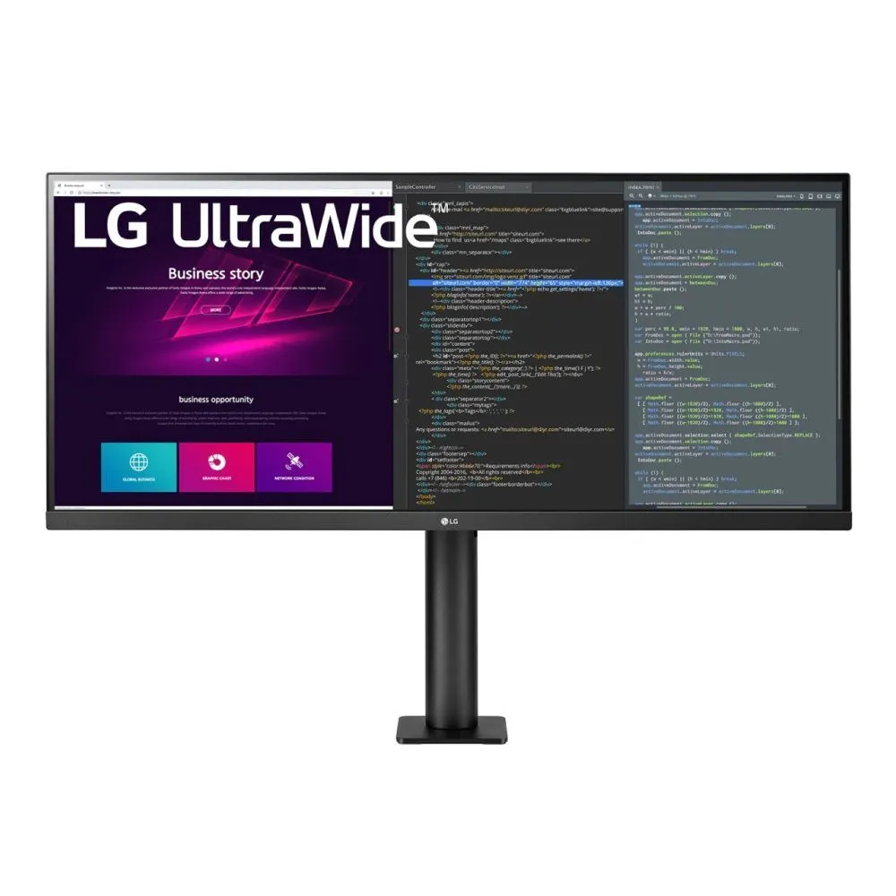 Монитор LG 34.1" UltraWide 34WN780-B черный IPS LED 21:9 HDMI матовая 1000:1 250cd 178гр/178гр 3440x1440 D-Sub FHD 4.6кг