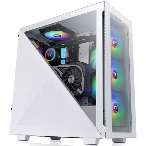 Корпус Thermaltake Divider 300 TG ARGB белый без БП ATX 2x120mm 2xUSB3.0 audio front door bott PSU