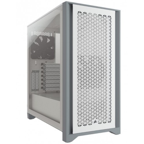 Корпус Corsair 4000D Airflow TG белый/серый без БП ATX 4x120mm 4x140mm 1xUSB3.0 audio bott PSU