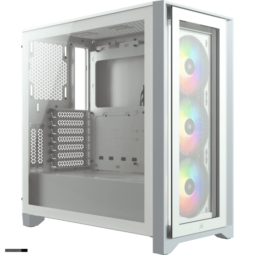 Корпус Corsair iCUE 4000X RGB белый/серый без БП ATX 3x120mm 4x140mm 1xUSB3.0 audio bott PSU