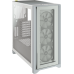 Корпус Corsair iCUE 4000X RGB белый/серый без БП ATX 3x120mm 4x140mm 1xUSB3.0 audio bott PSU