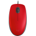 Мышь Logitech M110 Silent (M110s) красный/черный оптическая (1000dpi) silent USB2.0 (3but)