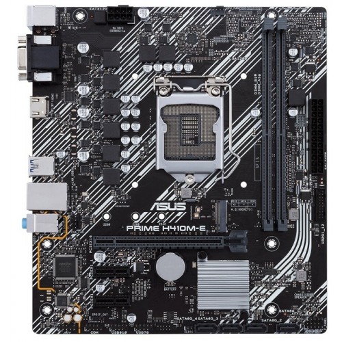 Материнская плата ASUS PRIME H410M-E/CSM, LGA1200, H410, 2*DDR4, D-Sub+HDMI, SATA3, Audio, Gb LAN, USB 3.1*4, USB 2.0*6, COM*1 header (w/o cable), mATX ; 90MB13H0-M0EAYC