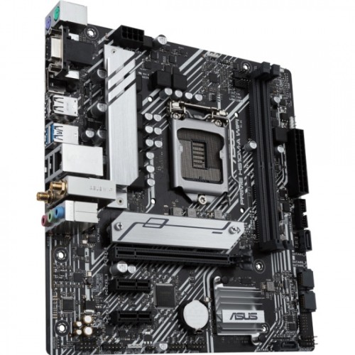 Материнская плата ASUS PRIME H510M-A WIFI, LGA1200, H510, 2*DDR4, D-Sub + DP + HDMI, SATA3, Audio, Wi-Fi 5, Gb LAN, USB 3.2*4, USB 2.0*6, COM*1 header (w/o cable), mATX ; 90MB17D0-M0EAY0