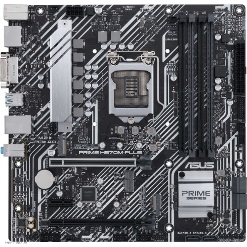 Материнская плата ASUS PRIME H570M-PLUS, LGA1200, H570, 4*DDR4,  DP+DVI+HDMI, CrossFireX, SATA3 + RAID, Audio, Gb LAN, USB 3.2*8, USB 2.0*6, COM*1 header (w/o cable), mATX ; 90MB1350-M0EAY0