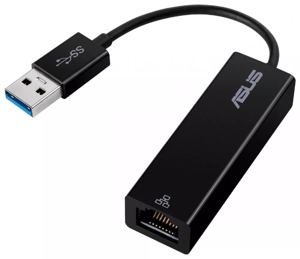 Сетевой адаптер ASUS OH102, USB to RJ-45, 1000 Мбит/с, Черный 90XB05WN-MCA010