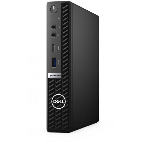 Компьютер Dell Optiplex 5080 Micro i5 10500T (2.3)/8Gb/SSD256Gb/UHDG 630/Windows 10 Professional/GbitEth/WiFi/BT/130W/клавиатура/мышь/черный