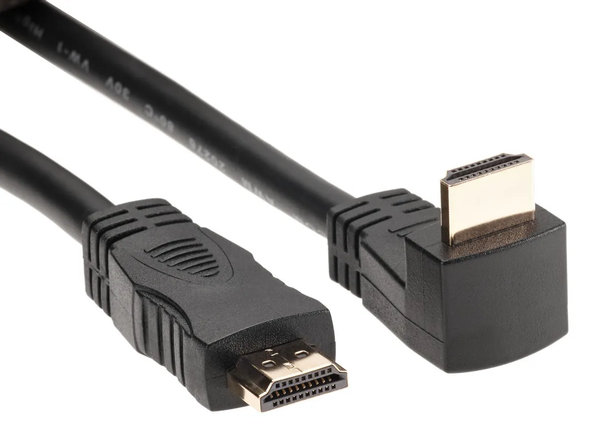 Кабель VCOM HDMI<=>HDMI-угловой коннектор 90град  3м, 2.0V VCOM CG523-3M