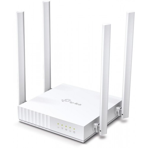 Маршрутизатор TP-LINK AC750 Wireless Dual Band Router, 433 at 5 GHz +300 Mbps at 2.4 GHz, 802.11ac/a/b/g/n, 1 port WAN 10/100 Mbps + 4 ports LAN 10/100 Mbps, 3 fixed antennas, L2TP Russia/PPTP Russia/PPPoE Russia support, IGMP Snooping/Proxy, Bridge and 8