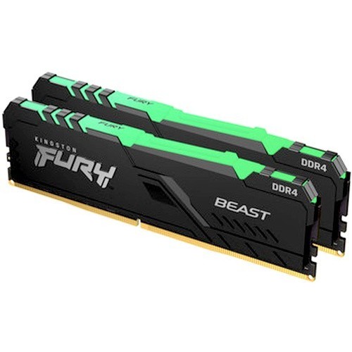 Память оперативная Kingston 16GB 3600MHz DDR4 CL17 DIMM (Kit of 2) FURY Beast RGB KF436C17BBAK2/16