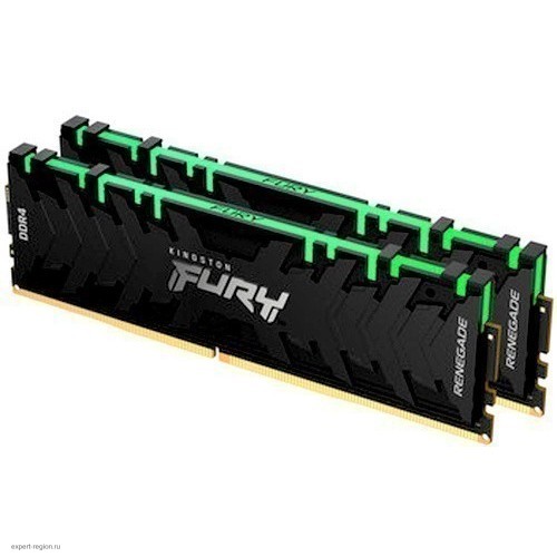 Память оперативная Kingston 32GB 3200MHz DDR4 CL16 DIMM (Kit of 2) 1Gx8 FURY Renegade RGB KF432C16RB1AK2/32