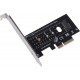 Контроллер ASIA (PCIE M2 NGFF M-KEY V2) PCI-E 3.0 x4 to M.2 SSD с термоинтерфейсом и радиатором, box